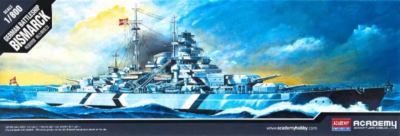 

Academy Hobby 14218 1/800 German Battleship Bismarck Model Kits