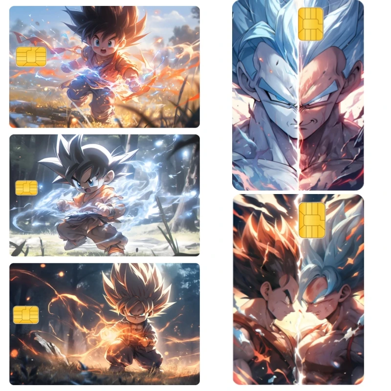 

Kawaii Dragon Ball Daima Goku Cute Cartoon Credit Card Bank Card Bus Card Waterproof Scratch Resistant Sticker Men Accessories