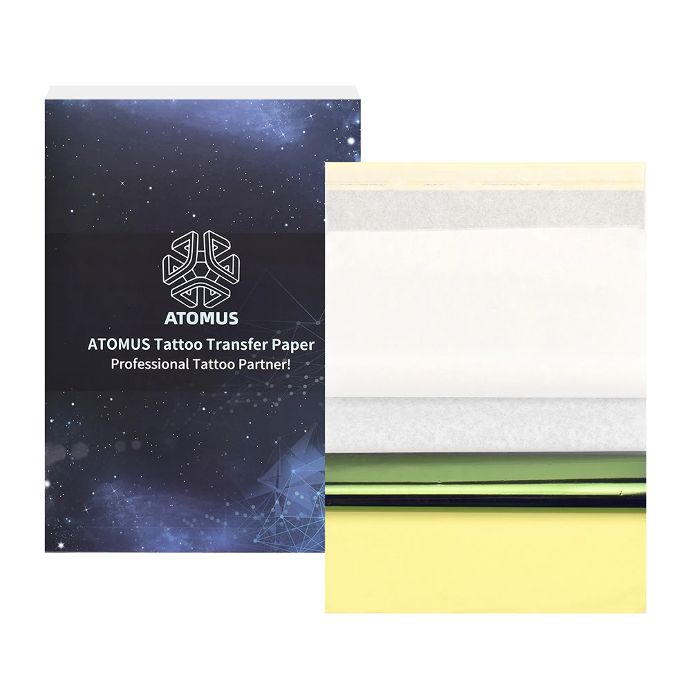 

100pcs Tattoo Transfer Paper 4 Layer Transfer Machine Thermal Copier Sheets Transfer Paper for Tattooing Transfer Accessories