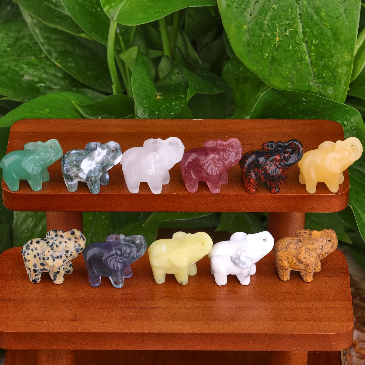 

3,5 см мини-Хрустальный слон, исцеляющий кристалл, драгоценный камень, статуэтка слона, милый подарок животному
