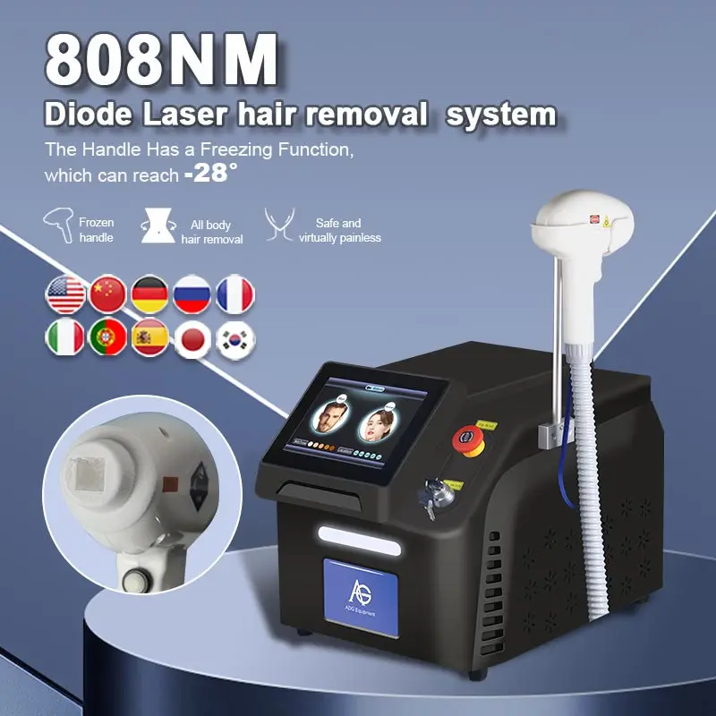 

ADG Great Quality 2000W Depilation Beauty Equipment Ice Titanium Device 808 755 1064 Nm Diode Laser Hair Removal Machine