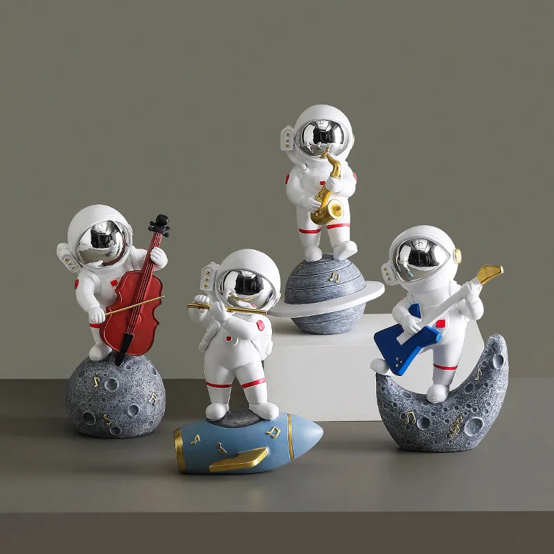 

Astronaut Astronaut Small Ornament Model Nordic Creative Band Model Living Room Desktop Home Decoration Decoration Gift
