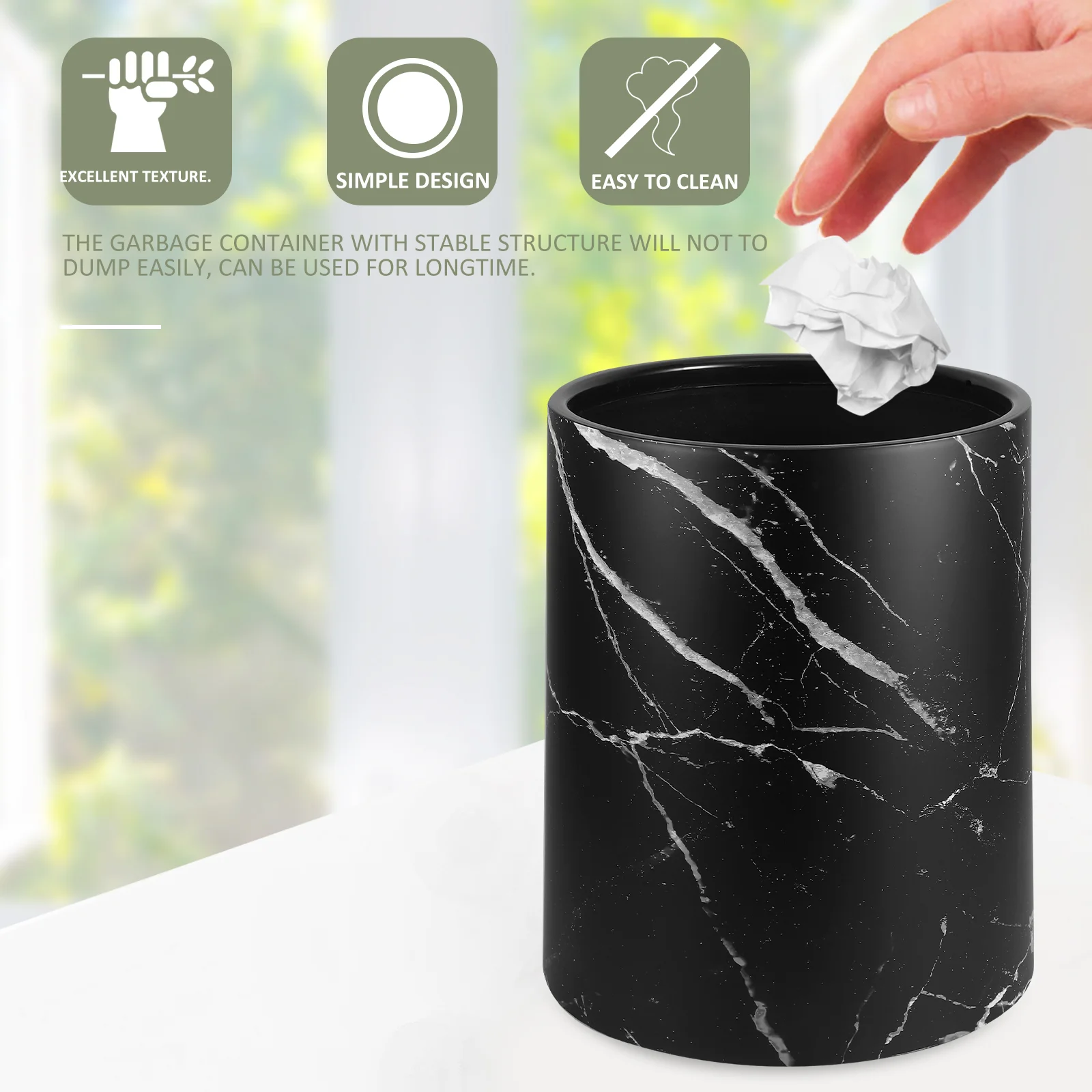 Двойной мусорный бак мраморная корзина для мусора мусорное ведро компоста