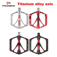 promend mtb road bike titanium alloy pedal ultralight bicycle sealed bearing widened 3 palin pedals non slip no paint off pedals