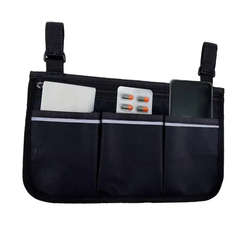 

Wheel Chair Accessories Side Bag Wheelchair Side Bags Accessories With Reflective Stripe Use Waterproof Fabric Waterproof