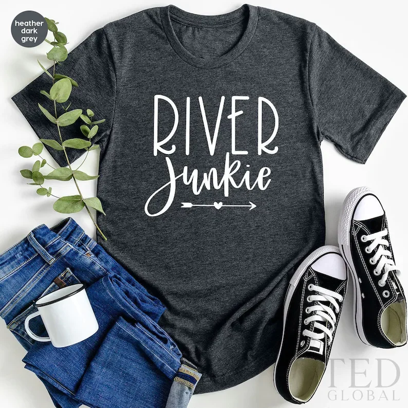 

River TShirt, Rafting T Shirt, Gift For River Lover, River Junkie Shirt, Summer Vacation Shirt, River Time, Summer Tee, Boating