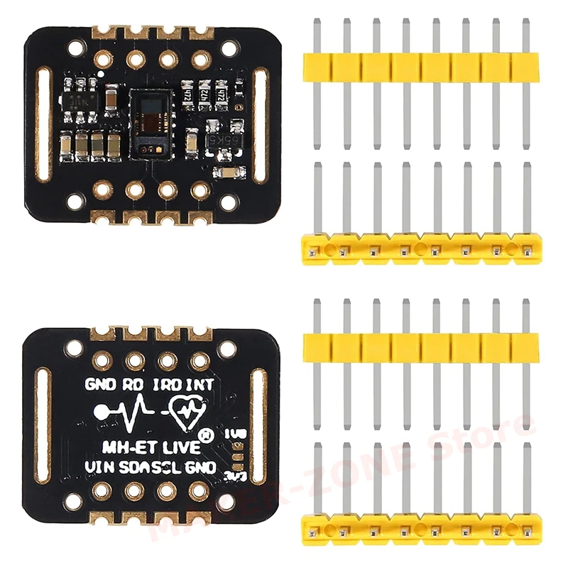 

2Pcs Heart Rate Sensor Module MAX30102 Blood Oxygen Sensor Pulse Detection