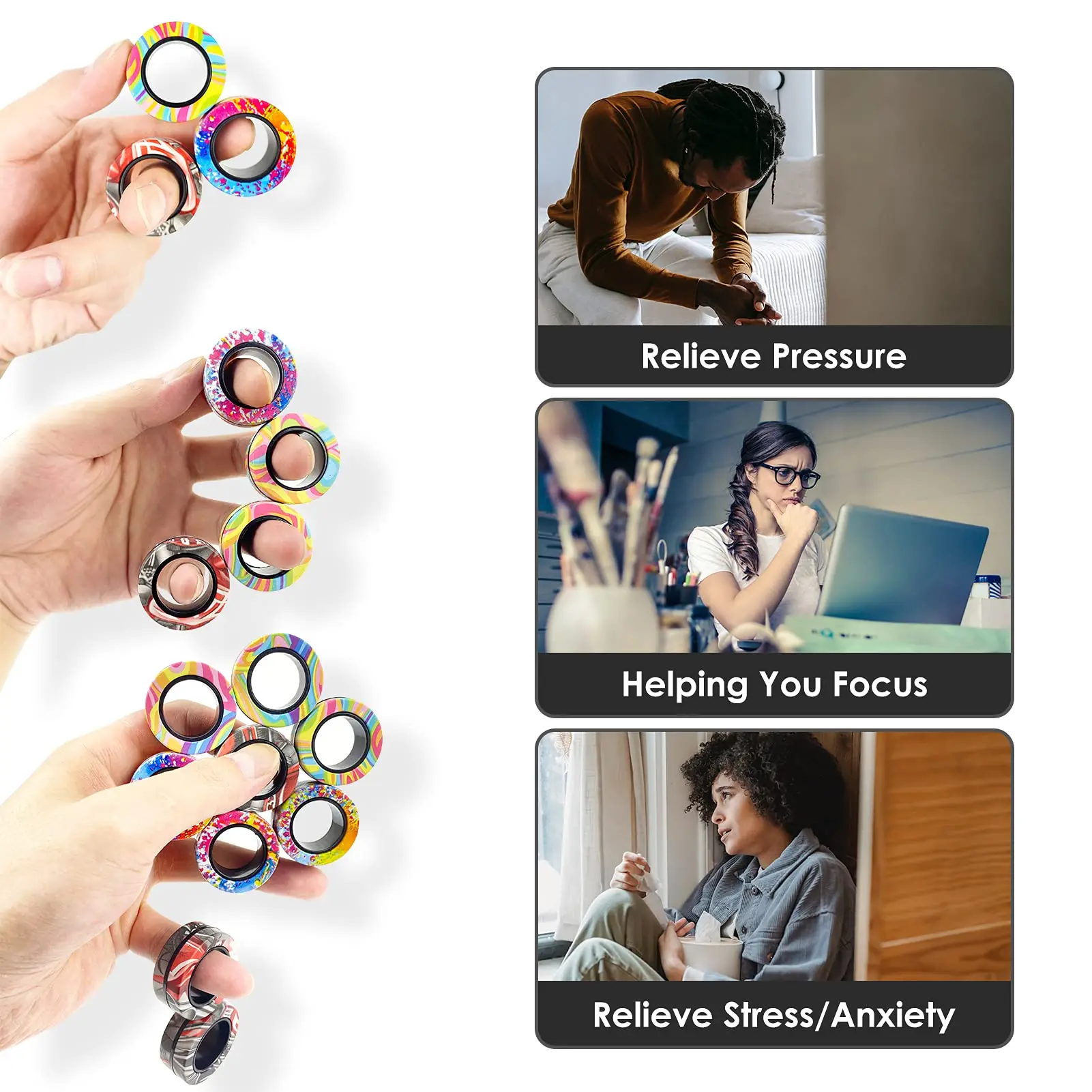 3 шт. магнитные игрушки-Спиннер для снятия стресса |