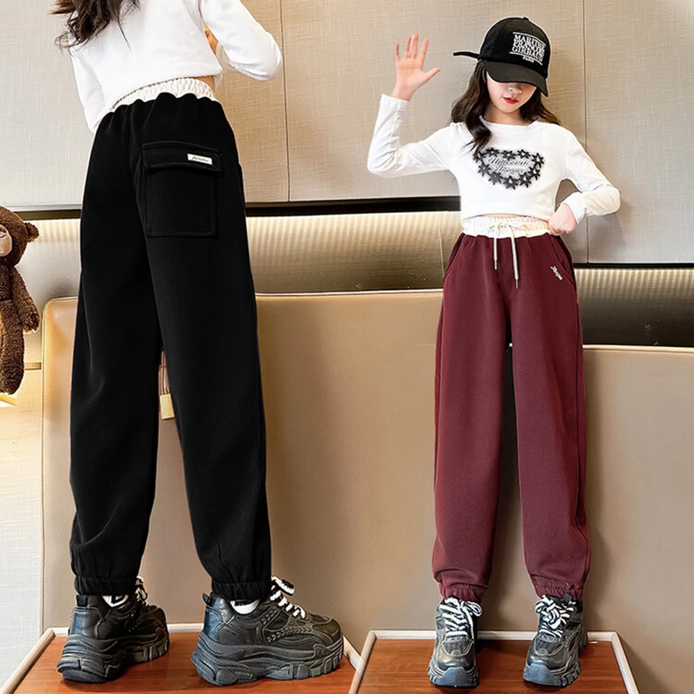 Брюки-карго для девочек-подростков спортивные штаны девочек повседневная одежда