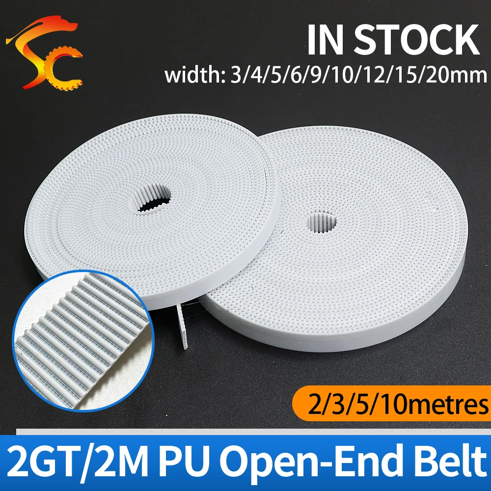 

GT2-6 мм Открытый ремень ГРМ Ширина 3 4 5 6 8 9 10 12 15 20 мм Ремень GT2 из искусственной кожи со стальным сердечником Ремень ГРМ 2GT для 3D-принтера Reprap