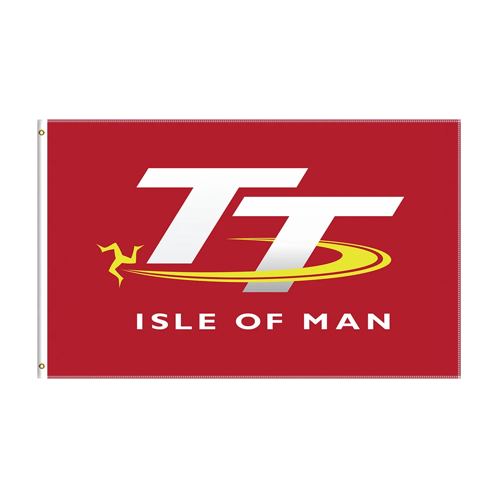 

3x5Ft Isle of Man TT Flag Racing Motorcycle Printed Banner For Decor