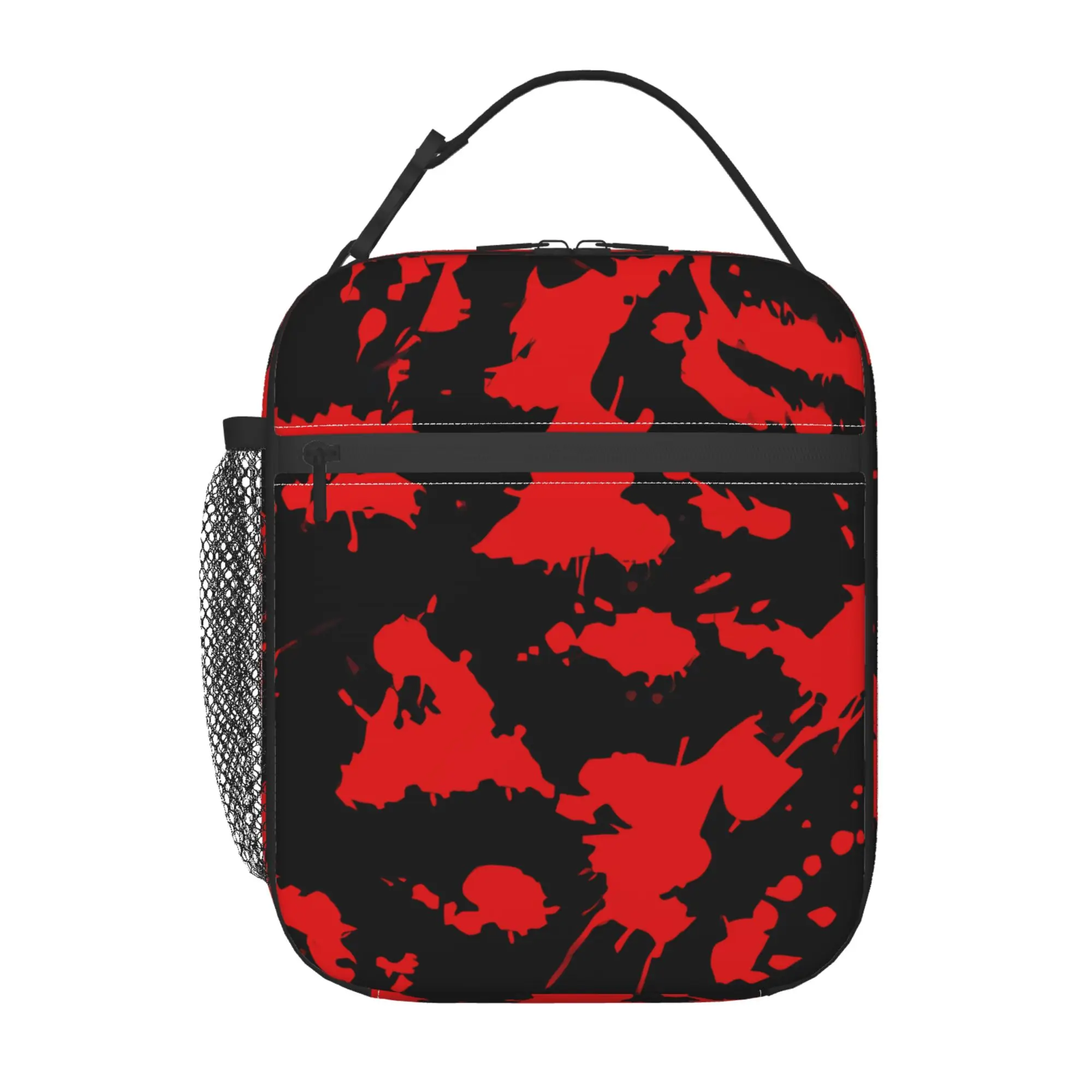 

Blodd Splatter Goth Lunch Box for Men Women Big Lunch Bag for Office Work Picnic Reusable Portable Lunch Box for Women Bag