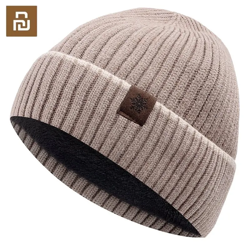 

Зимняя шапка Youpin унисекс с добавлением флиса, теплая шапка, шапочки, стильная шапка бини, шапка для мужчин и женщин, утолщенная Лыжная спорти...