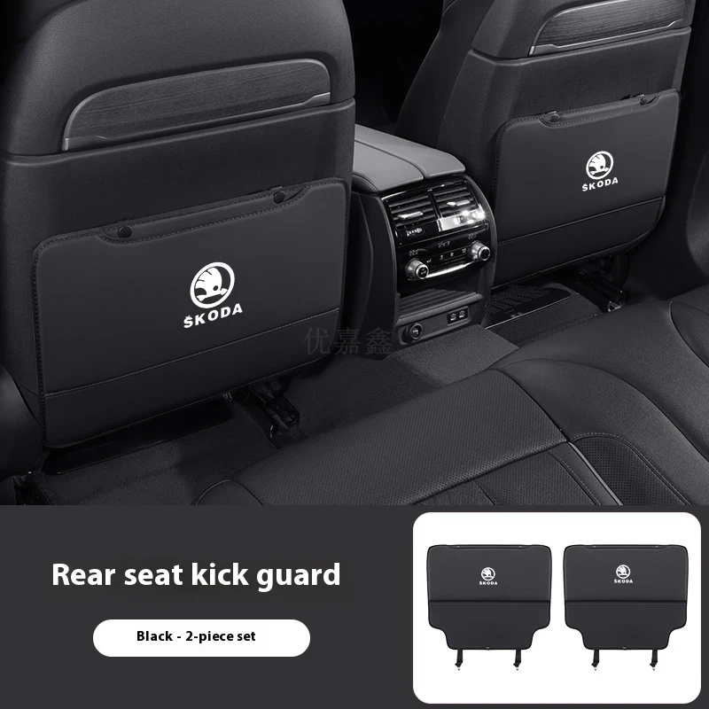 

Защита спинки автомобильного сиденья, противоударная накладка, сумка для хранения на заднем сиденье для Skoda VRS Superb Scala Octavia Kodiaq KAROQ Kamiq Fabia Rapid