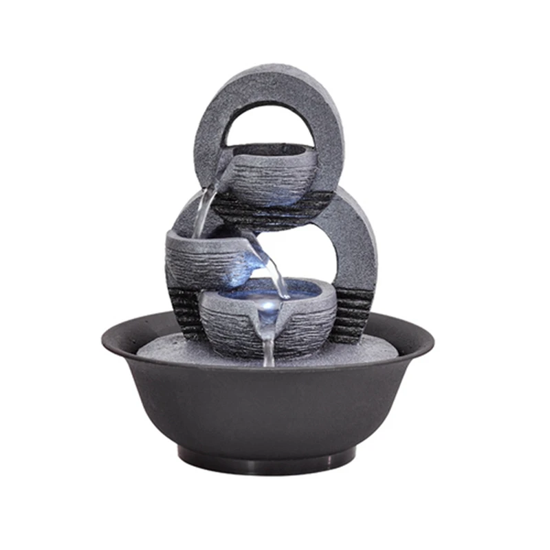 

Декоративные фонтаны из смолы, комнатные водные фонтаны, креативное ремесло, Настольный Декор для дома, статуэтки, фонтан