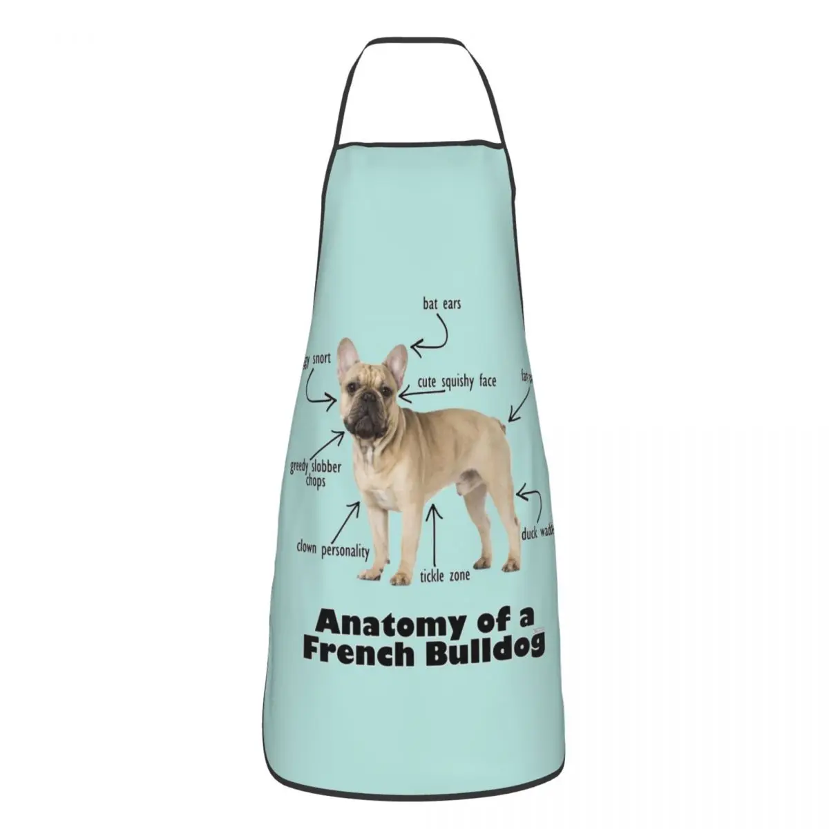 

Unisex Anatomy Of A French Bulldog Kitchen Chef Cooking Baking Apron Women Men Frenchie Dog Lover Tablier Cuisine for Gardening