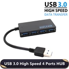 Высокоскоростной концентратор USB 3,0, внешний адаптер на 4 порта, разветвитель для нескольких устройств, компьютеров, ноутбуков, до 5 Гбитс