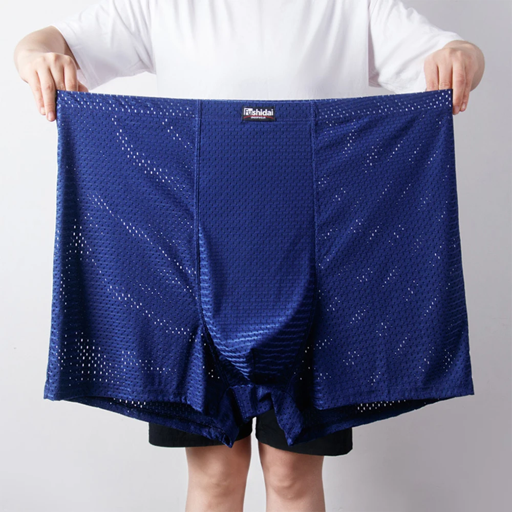

Мужские брифы размера плюс, трусы-боксеры 3XL-7XL, мужские сетчатые боксеры, шорты, трусы с выпуклым мешочком, трусы для пожилых боксеров, дышащ...