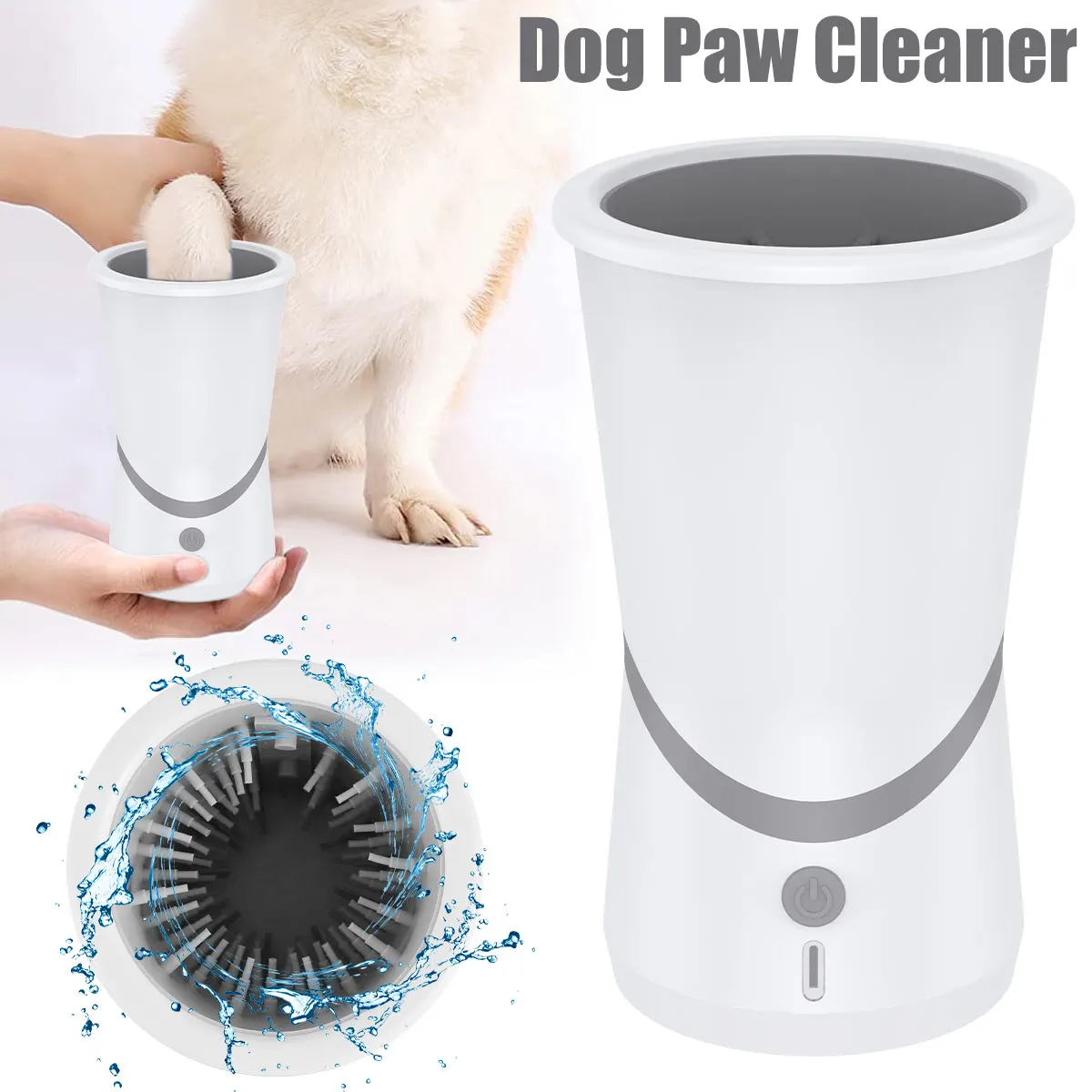 

Dog Paw Cleaner Automatic Pet Paw Washing Cup with Soft Silicone Bristles Portable Detachable Dog Paw Cleaner for Cleaning Muddy