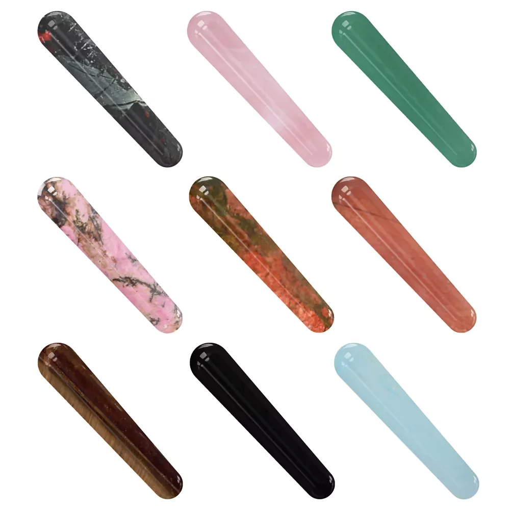 

Rose Quartz Yoni Wand Natural White Crystal Massage Wand Obsidian Yoni Stick Natural Stone Body Massage Stick Face Massager Bar