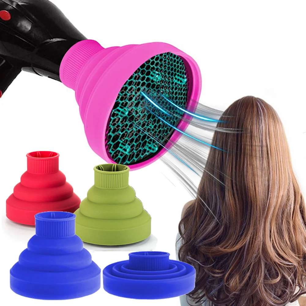 

Hairdryer Diffuser Cover Silica Gel Foldable Curls Blow Dryer Universal Hair Curl Diffuser Hair Styling Tool Salon Accessories