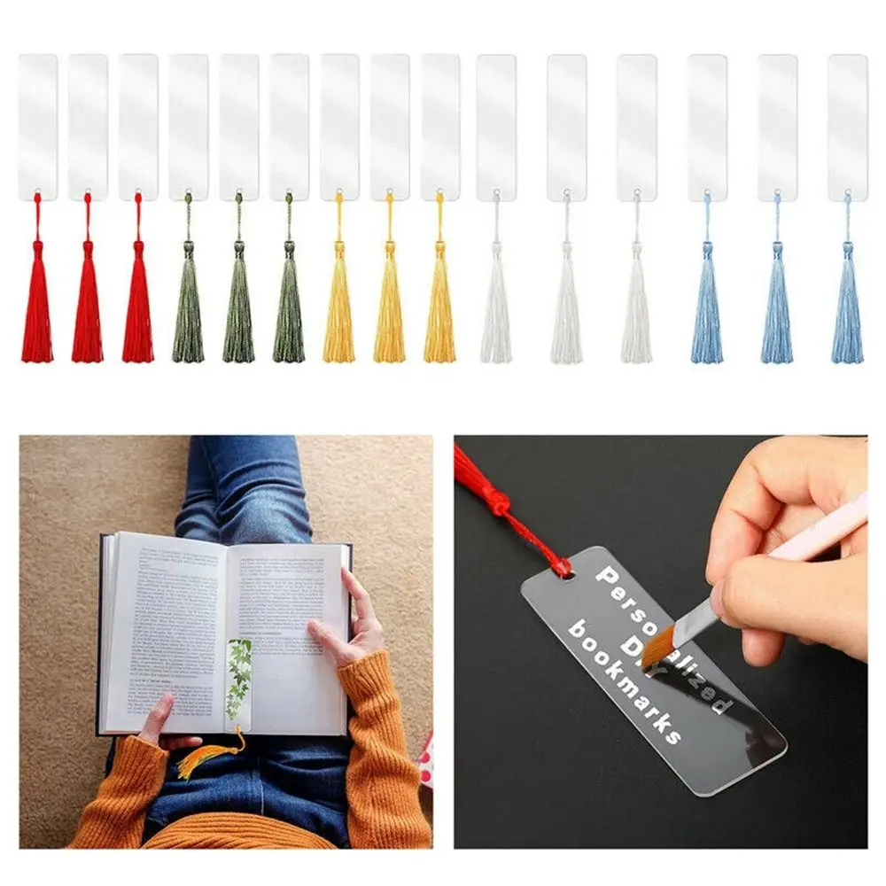 

15 шт./набор, прямоугольные акриловые необработанные цветные кисточки