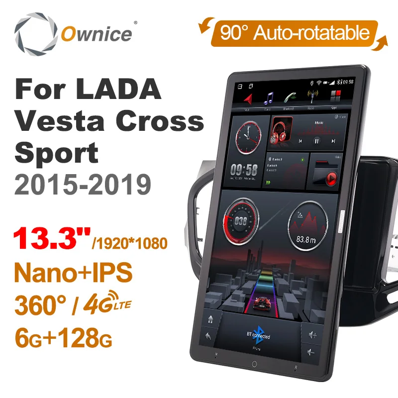 

Автомагнитола Ownice для LADA Vesta, Cross, Sport, Android 10,0, 1DIN, 2019 дюйма, 13,3*1920, 4G, LTE, быстрая зарядка