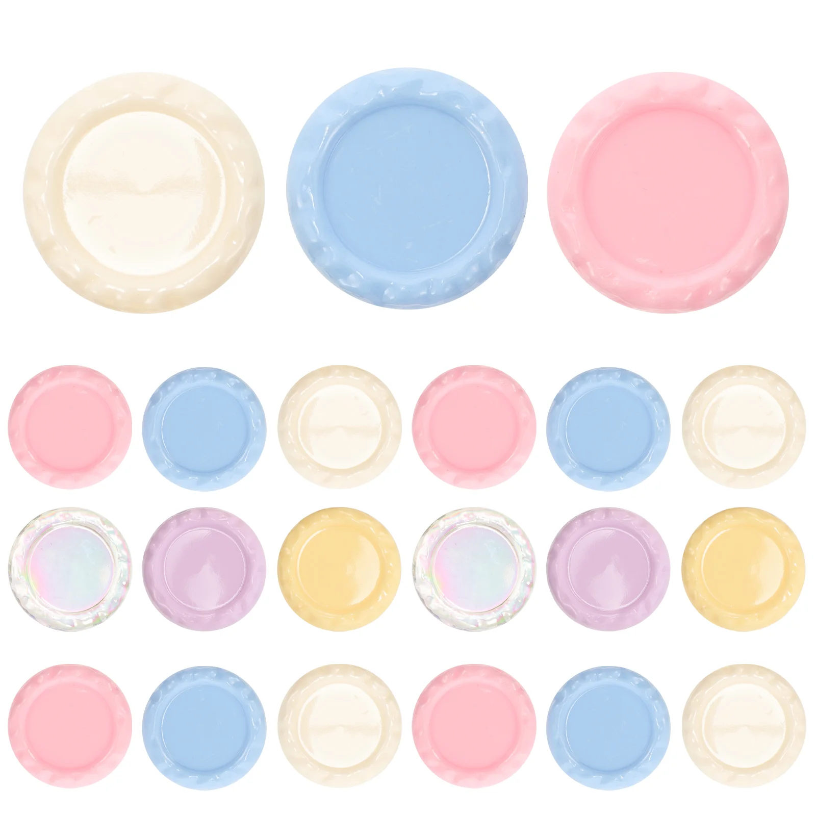 30 шт. круглые диски с плоской задней частью подвески сделай сам красочные чехол