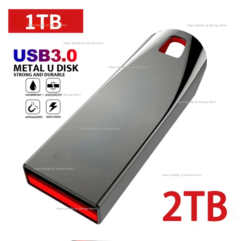 

2TB Usb 3.0 Flash Drives High Speed Metal Pendrive 1TB 512GB 256GB Memoria Portable USB Drive For PC Laptop Computer Disk