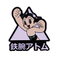 astro boy cute cartoon robot enamel pin wrap clothing lapel brooch exquisite badge fashion jewelry friend gifts