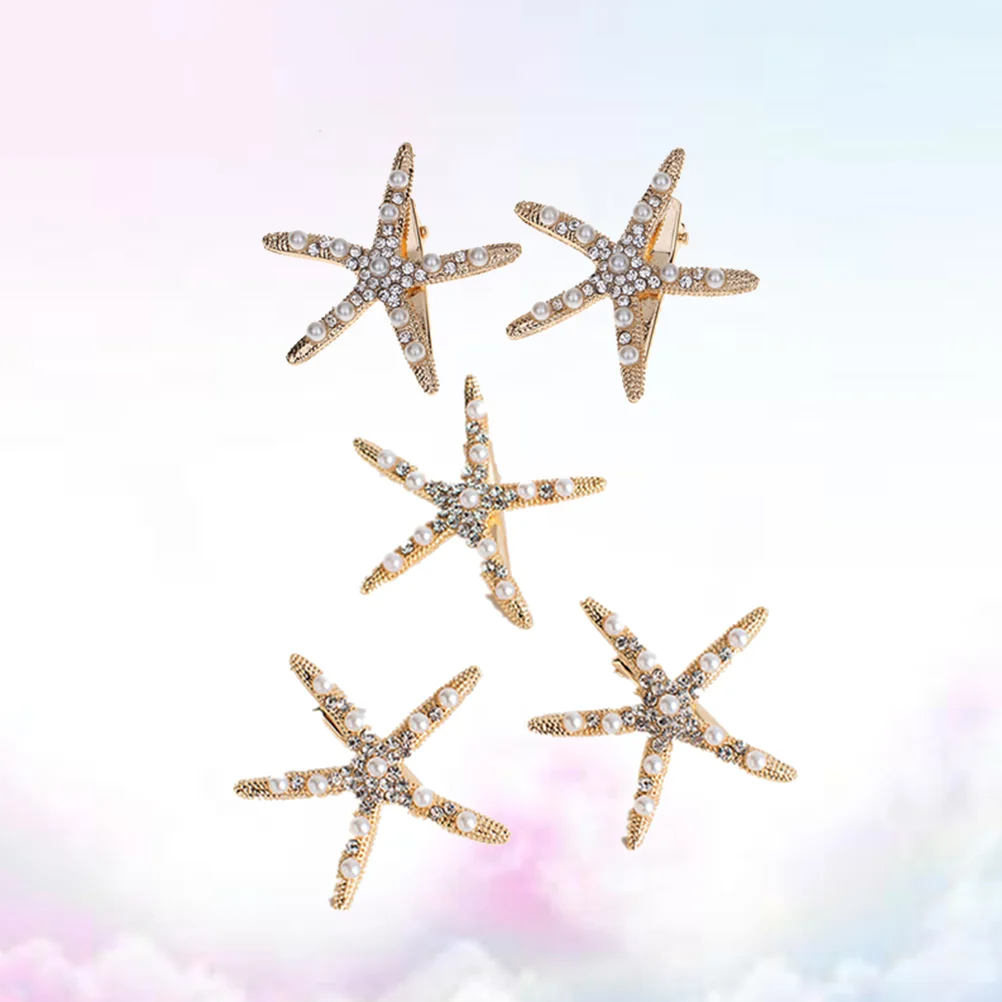 

Hair Clips Barrettes Starpearl Rhinestone Crystal Duckbillgirls Metal Bridal Accessories Clip Barrette