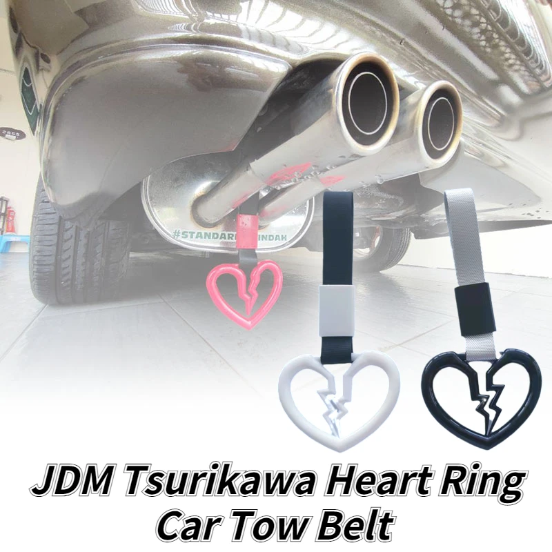 

JDM Tsurikawa Heart Ring Car Tow Belt Train Bus Handle Hand Strap Drift Charm Strap Drift Auto Accessories Car Styling Bradn New