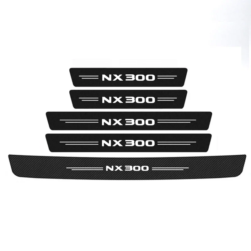 

Защитные полоски от царапин на дверь автомобиля из углеродного волокна для Lexus NX300 Badge 2023, защита двери багажника, пороговое покрытие