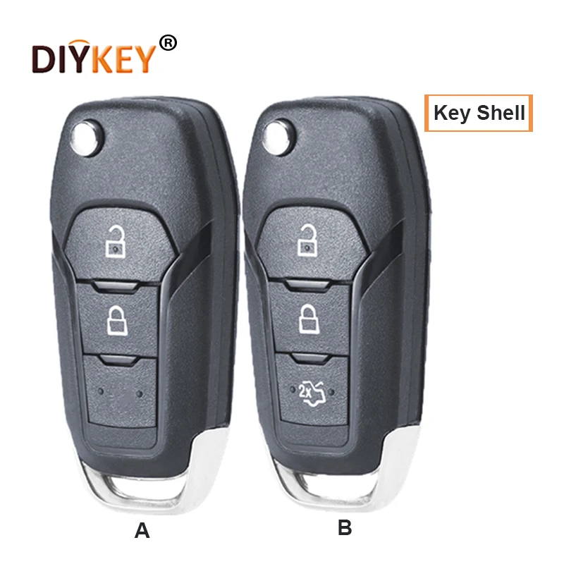 Флип-брелок DIYKEY с 2/3 кнопками флип-чехол лезвием Uncut HU101 для Ford Mondeo Escort Ranger чехол