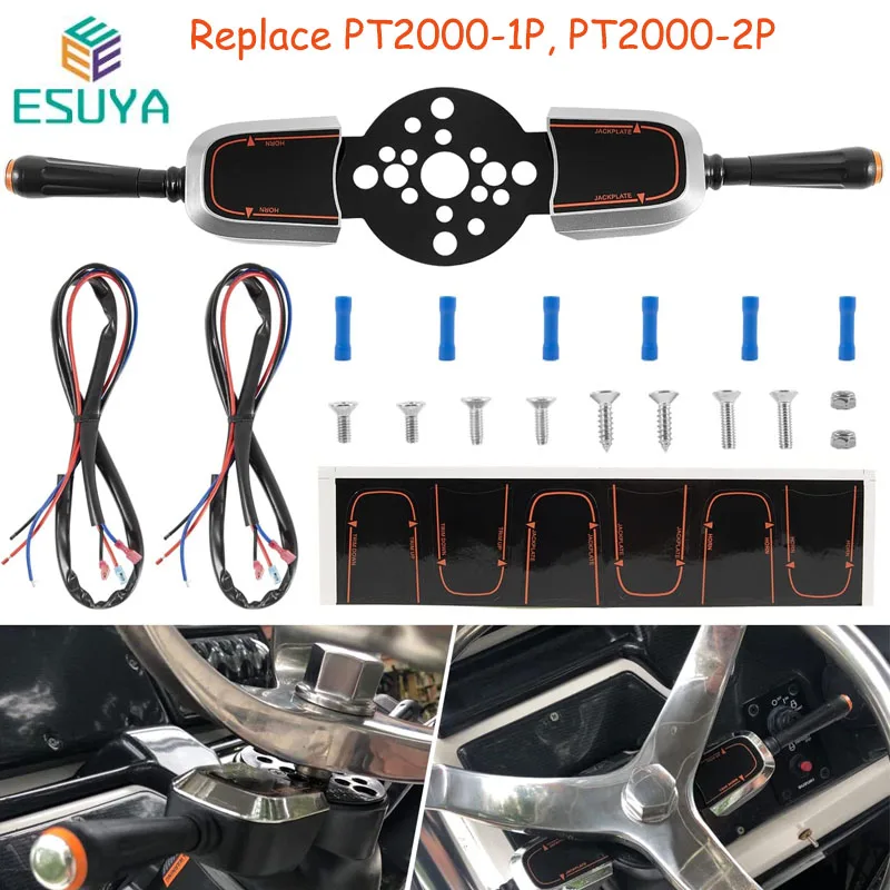 Bezel Control Switch,Blinker Trim Control System Dual Function - Trim & Jack Plate for Seastar Hydraulic, Cable & Tilt Steering