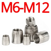 m6 m8 m10 m12 cone knurled nut 304 stainless steel implosion expansion anti slip round screw cap metal lock nuts hardware