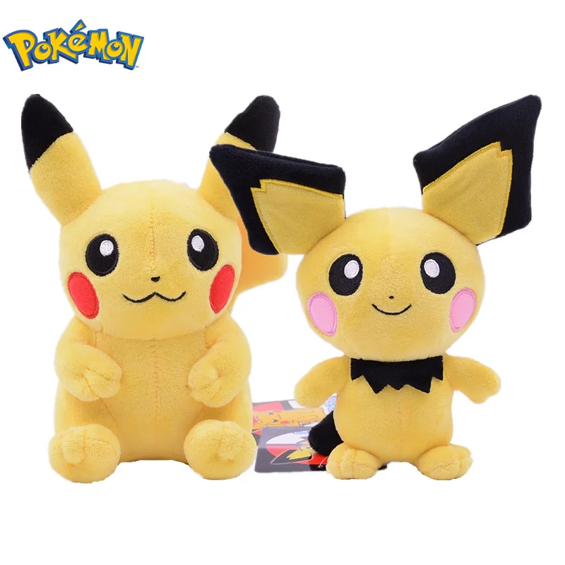 

20cm Pokemon Anime Kawaii Pichu Pikachu Plush Doll Peluche Stuffed Toy Elf Pendant Decorations Gift For Kids Christmas