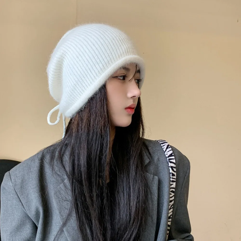 Уличная зимняя теплая шапка для защиты ушей Защитная мягкая трикотажная женская