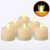 6pcs led tea lights tealight flameless electronic candles light battery operated for wedding holiday christmas home decorations