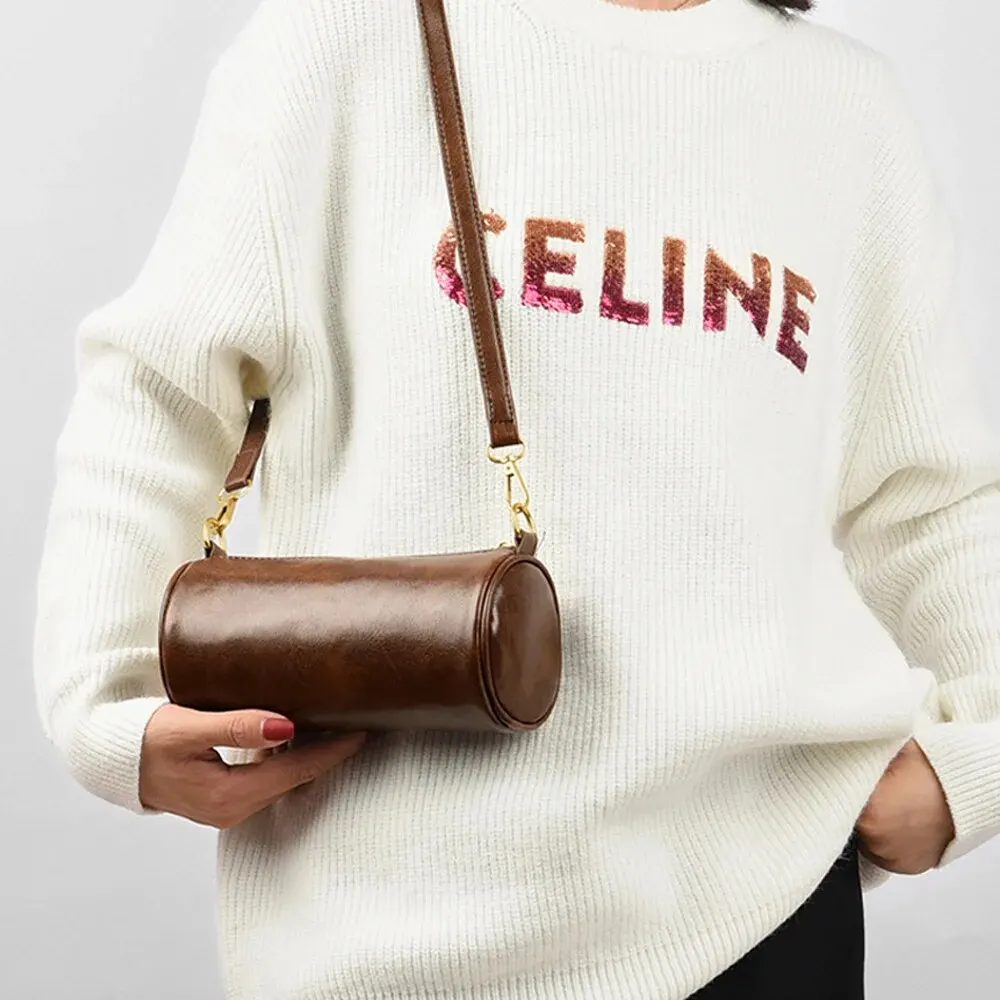 Женский масляный цилиндр с мягкой кожей 2023 Новая сетевая красная взрывоопасная