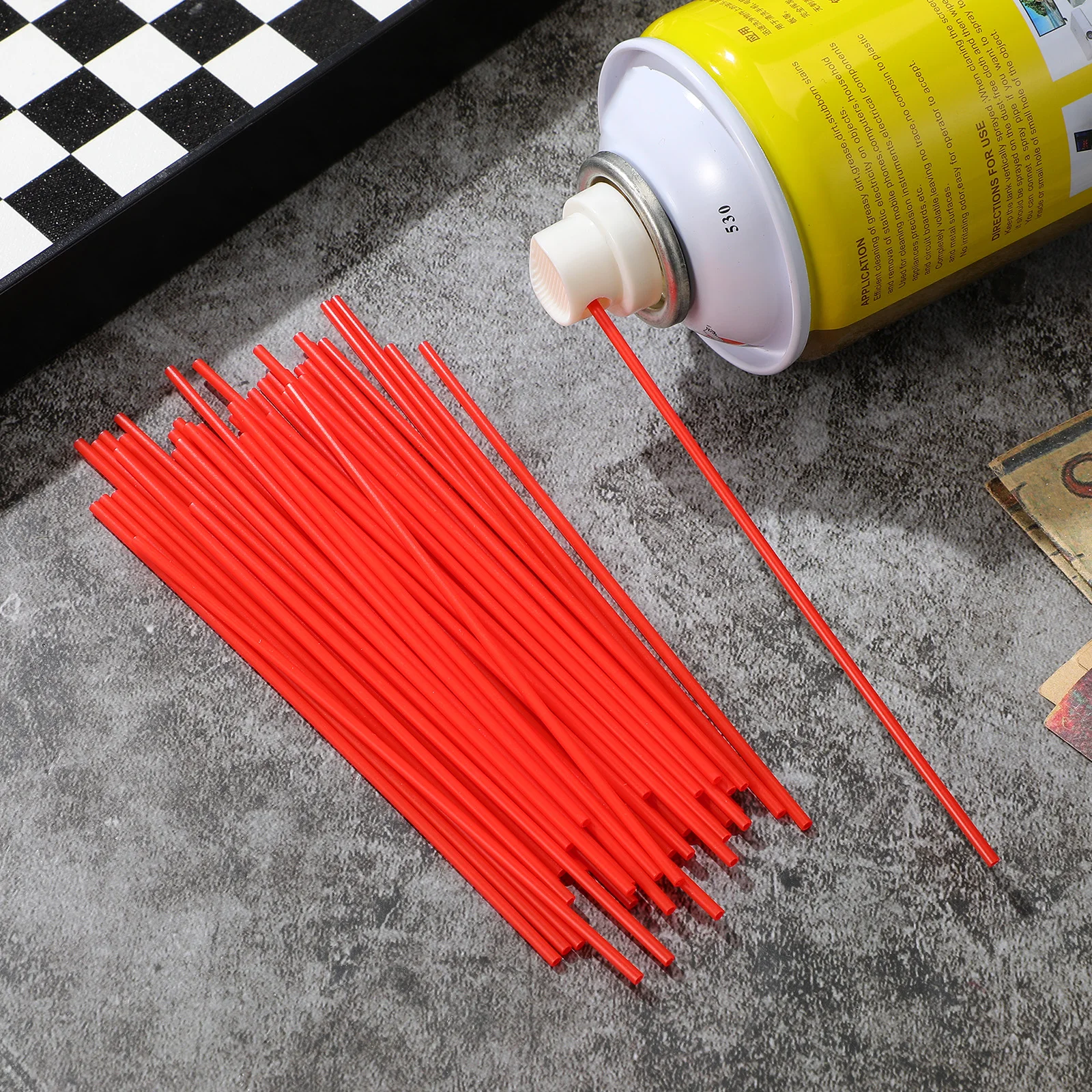 

100 шт. 12 см красные соломинки с распылителем, пластиковые трубки для удаления ржавчины, аэрозольные бутылки с водой, удлинительные инструменты, аксессуары