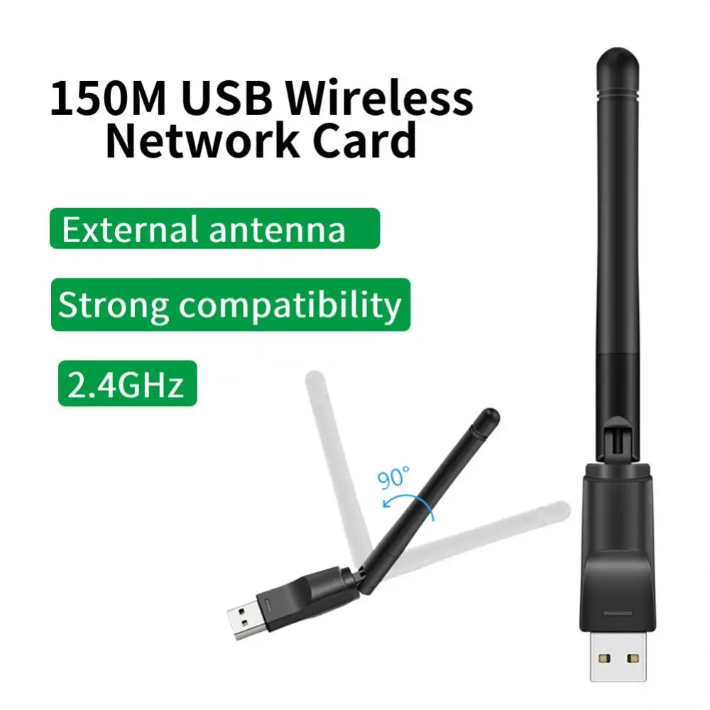 

Usb Wifi Adapter 802.11n/g/b Ethernet Wifi External Antenna For Pc Usb Wireless Network Card Wireless Network Card 150mbps