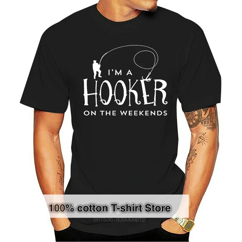 AW Fashions Hooker on The Weekend - Funny Fishinger Premium Men's T-Shirt T Shirt Men Funny Tee Shirts Short Sleeve Top Tee