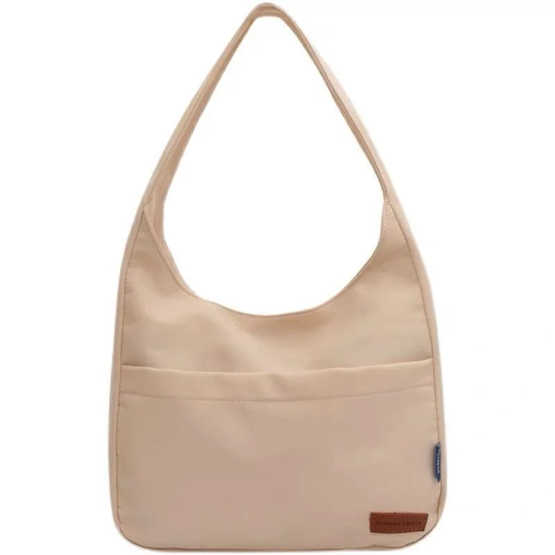 

Korean Ins Solid Color Simple Bag Hand Bag College Student Class Shoulder Bag Large Capacity Tote Bag