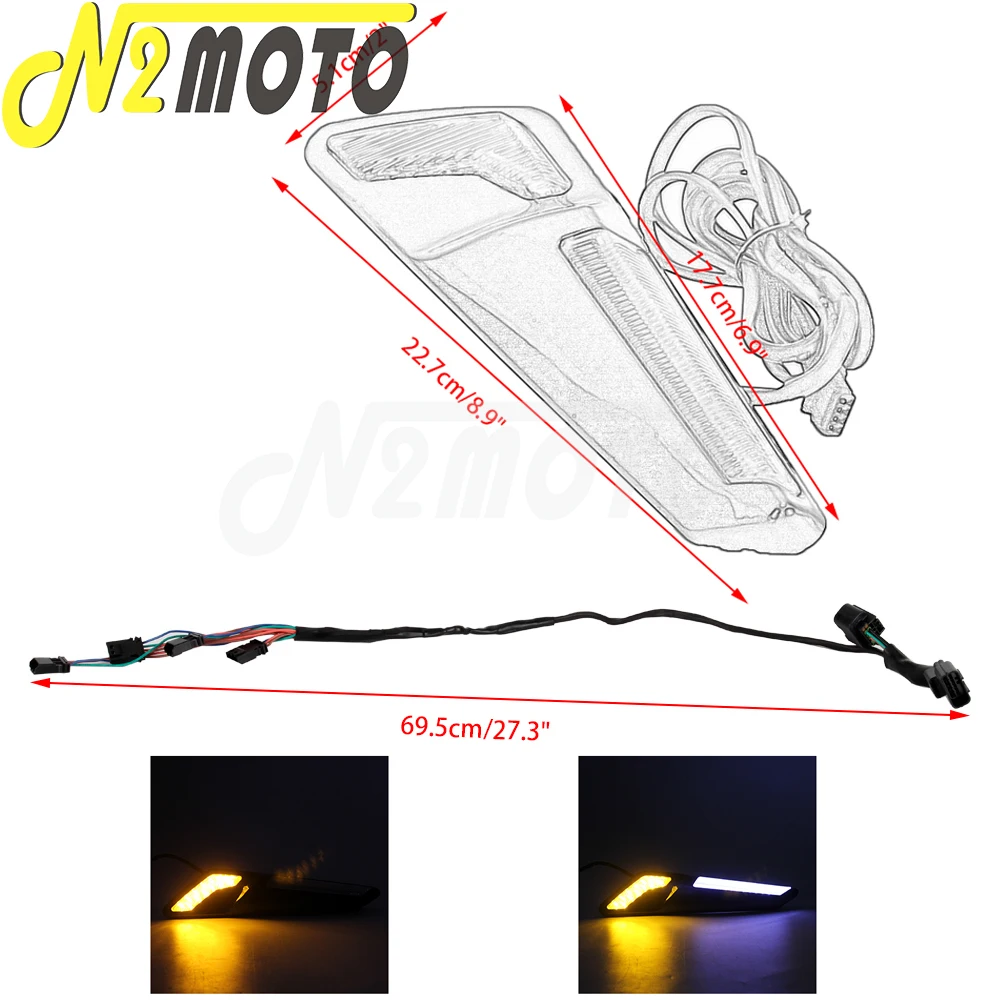 Черные хромированные светодиодные фары для мотоцикла Honda GL1800 Gold Wing GL 1800 Tour F6B 2018 2019