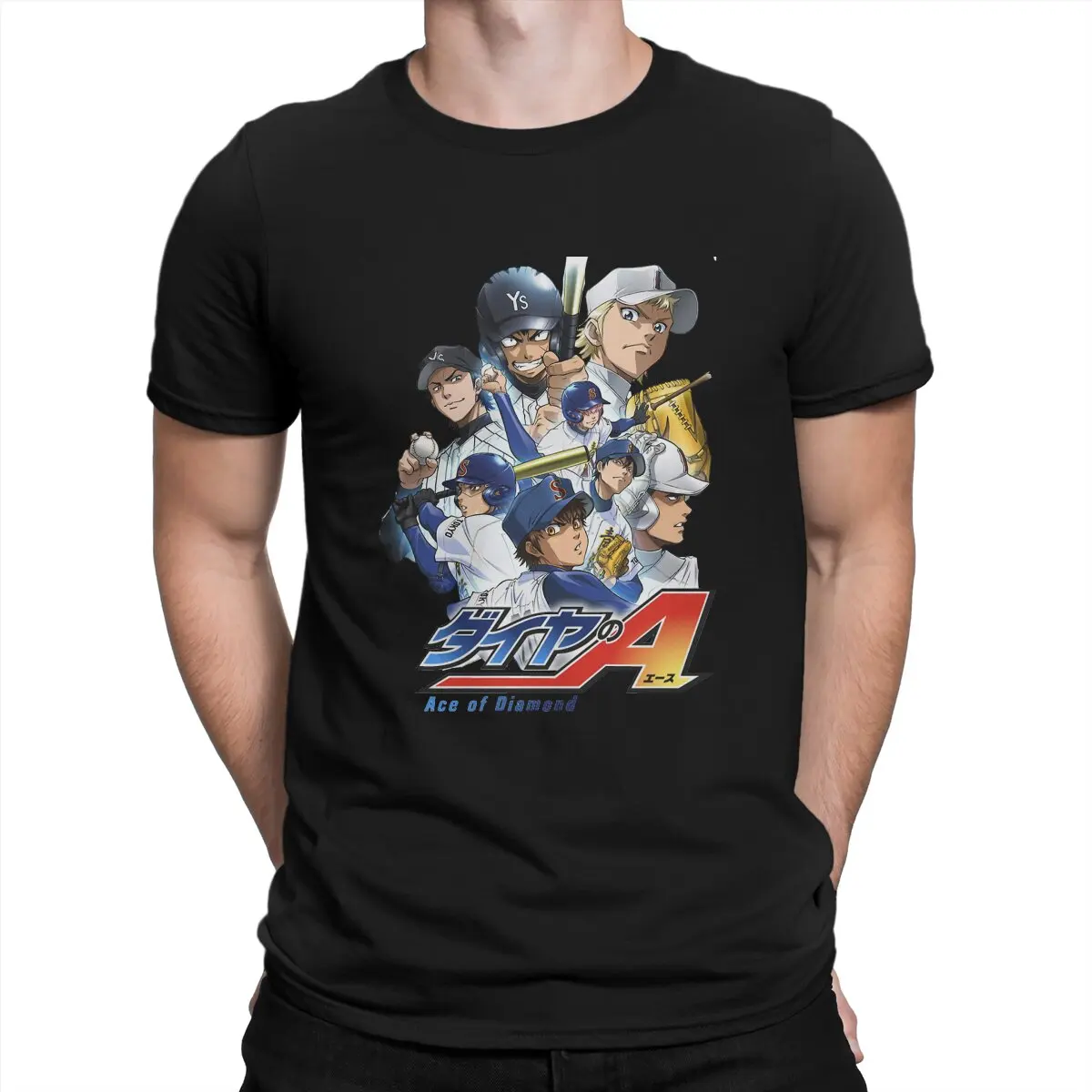 

Animation With Sports Theme Man's TShirt Ace Of Diamond O Neck Short Sleeve Fabric T Shirt Humor Top Quality Birthday Gifts