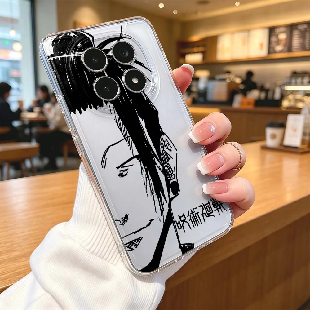 Фото Чехол Jujutsu Kaisen для Xiaomi POCO X7 X6 X5 F7 F6 F5 F4 M8 M6 C85 C71 Pro, прозрачный защитный чехол для телефона №5