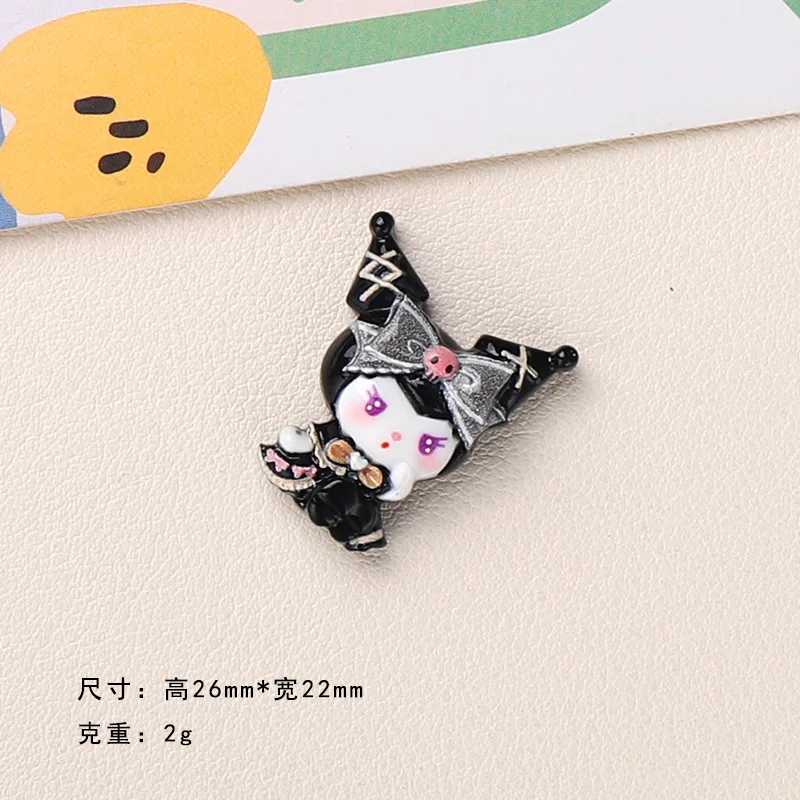 

100 шт. Смоляные фигурки Sanrio Kuromi Melody для скрапбукинга
