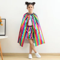 childrens festival performances rainbow children cloak mens and womens crown princess cospaly cloak party 380