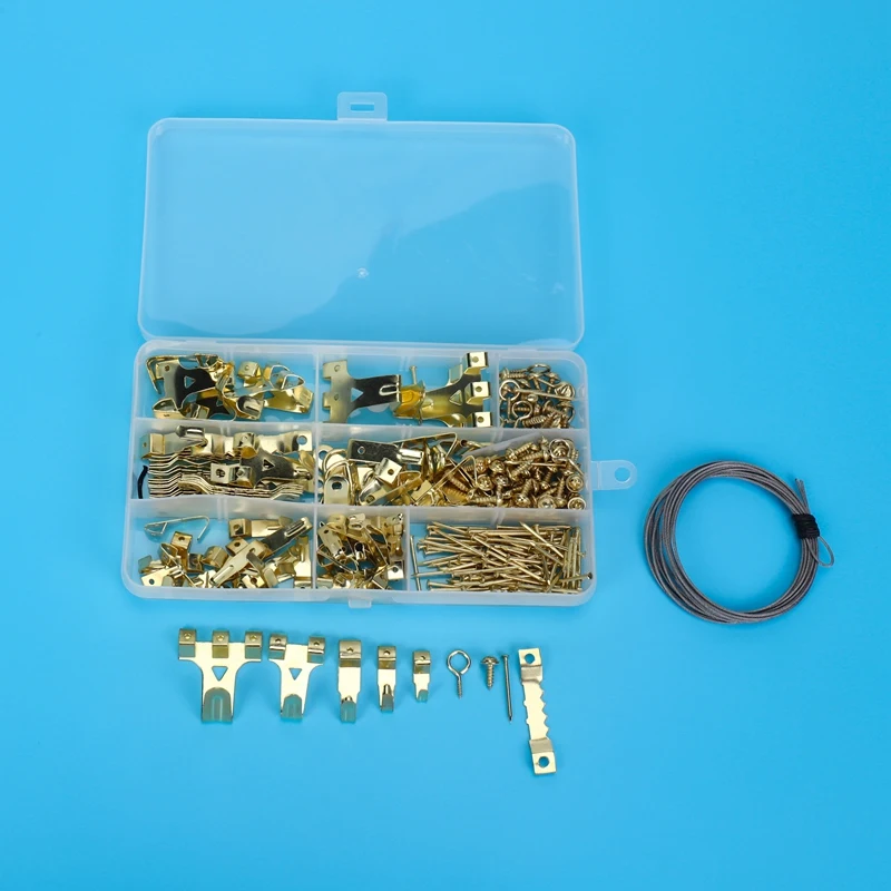 

Новинка, 282 шт. крючков для картин для жестких стен, комплект для подвешивания картин для фиксации рамы, набор разнообразных вешалков для кар...